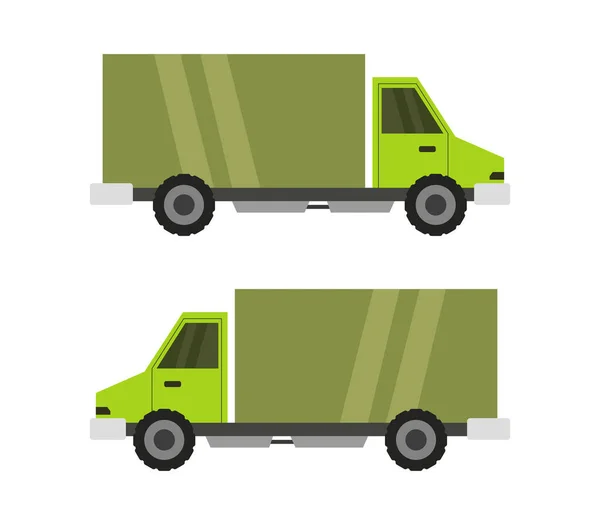Camion Livraison Sur Fond Blanc — Image vectorielle