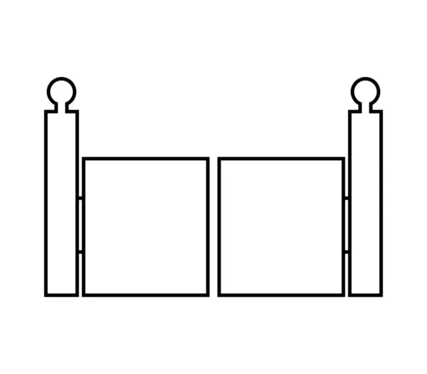 Gate Ikon Vit Bakgrund — Stock vektor