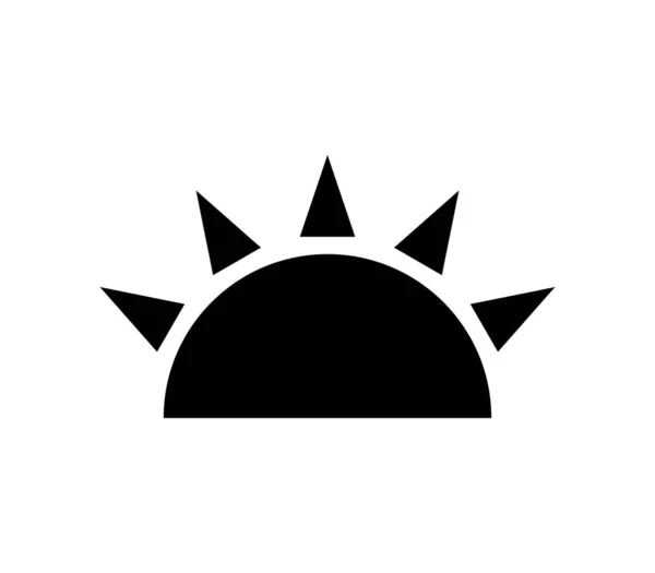 Sonnenuntergang Symbol Auf Weißem Hintergrund — Stockvektor