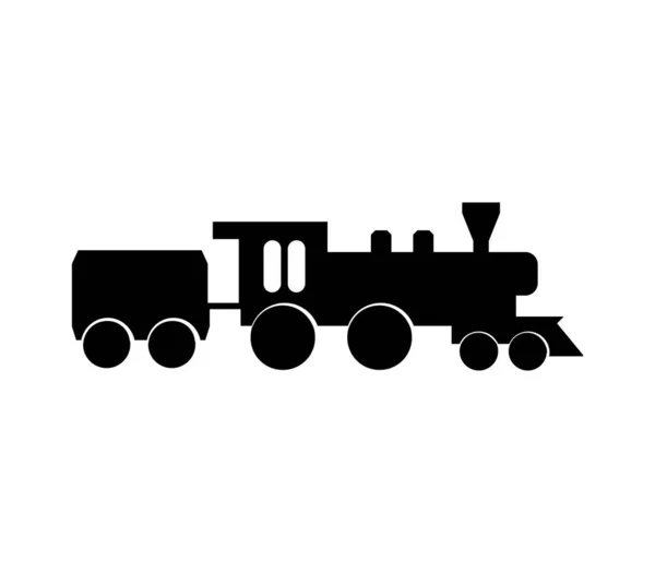 Train Icon Illustrated Vector White Background — Stock Vector