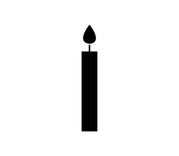 Candle Flat Icon Vector Illustration — Stock Vector