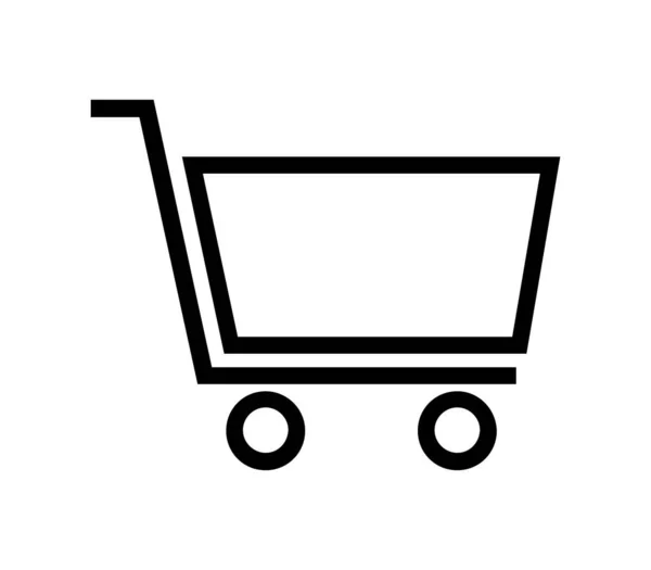 Shopping Cart Icon Illustrated Vector White Background — Stock vektor