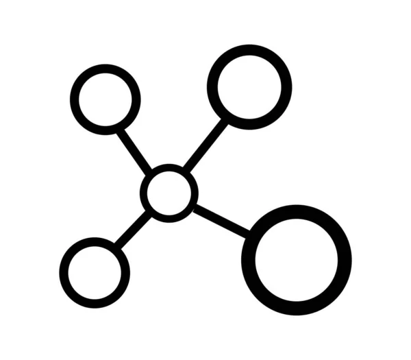 Molekyl Ikon Vit Bakgrund — Stock vektor