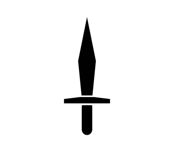 Ícone Espada Fundo Branco —  Vetores de Stock