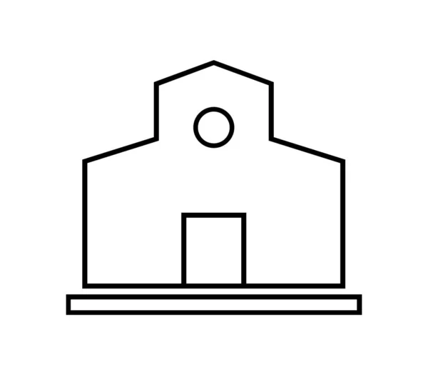 Icono Iglesia Ilustrado Vector Sobre Fondo Blanco — Archivo Imágenes Vectoriales