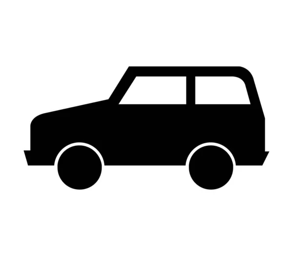 Car Icon Illustrated Vector White Background — Διανυσματικό Αρχείο