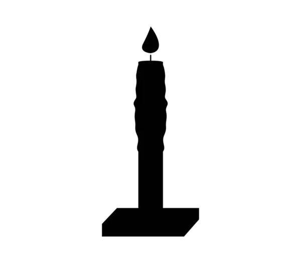 Candle Flat Icon Vector Illustration — Stock Vector