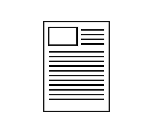 Document Icône Plate Illustration Vectorielle — Image vectorielle