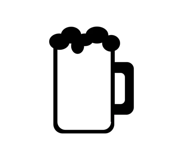 Icône Tasse Bière Sur Fond Blanc Illustration Vectorielle — Image vectorielle