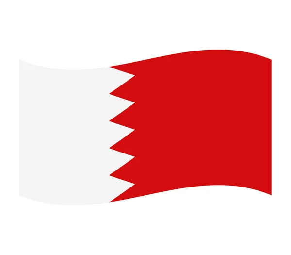 Флаг Бахрейна Белом Фоне — стоковый вектор