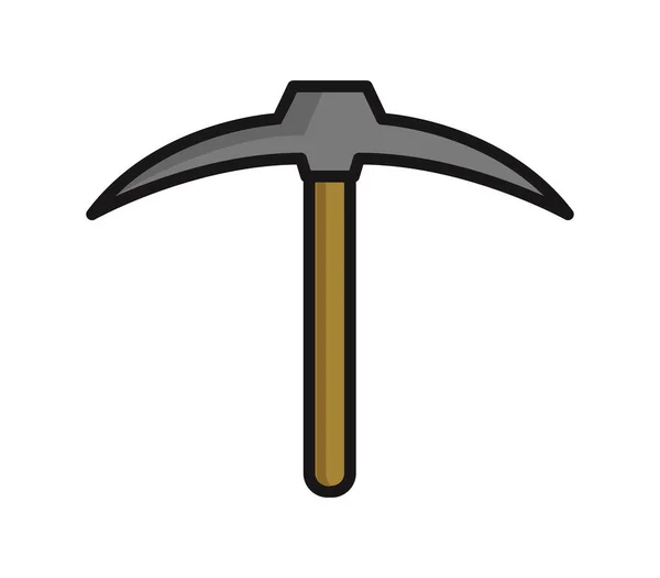 Ícone Pickaxe Fundo Branco — Vetor de Stock