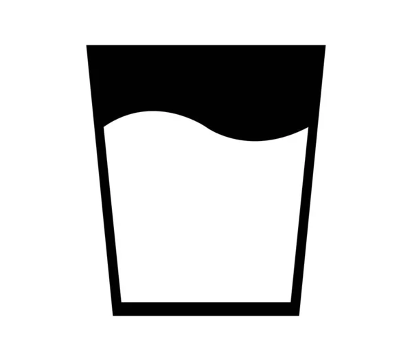 Wasserglas Symbol Vektor Auf Weißem Hintergrund Dargestellt — Stockvektor