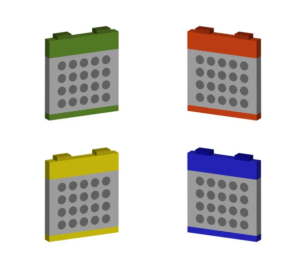 Icône Calendrier Sur Fond Blanc — Image vectorielle