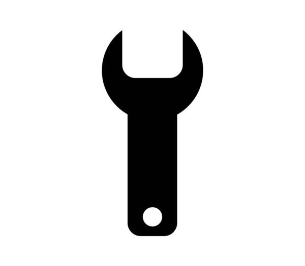 Schraubenschlüssel Symbol Vektor Auf Weißem Hintergrund Dargestellt — Stockvektor