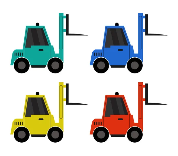 Gabelstapler Auf Weißem Hintergrund — Stockvektor