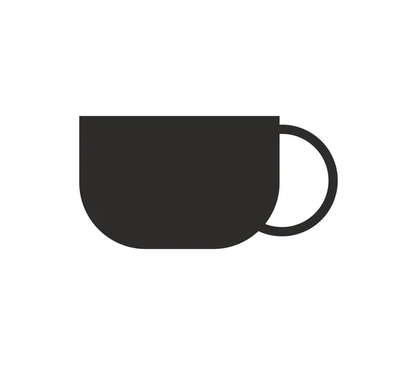 Значок Чашки Кофе Белом Фоне — стоковый вектор