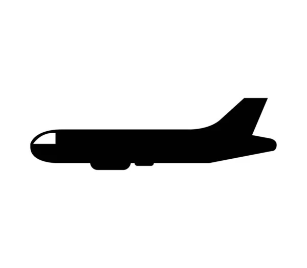 Ikona Samolotu Zilustrowana Wektorem Białym Tle — Wektor stockowy