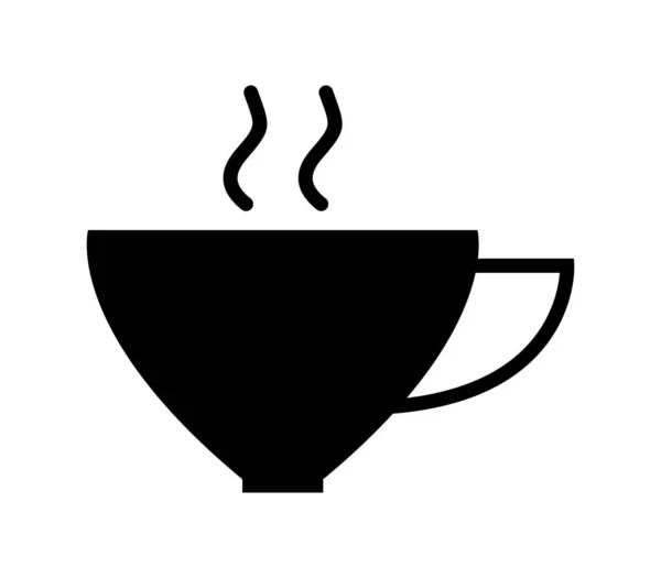 Kaffeetasse Symbol Auf Weißem Hintergrund — Stockvektor