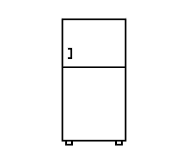 Kylskåp Ikon Vit Bakgrund — Stock vektor