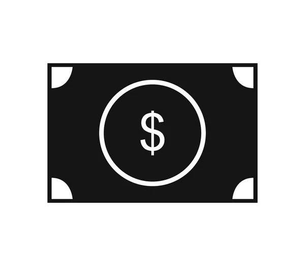 Dollar Icon White Background — Stock Vector