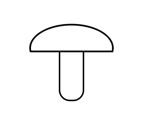 Mushroom Icon White Background — Stock Vector