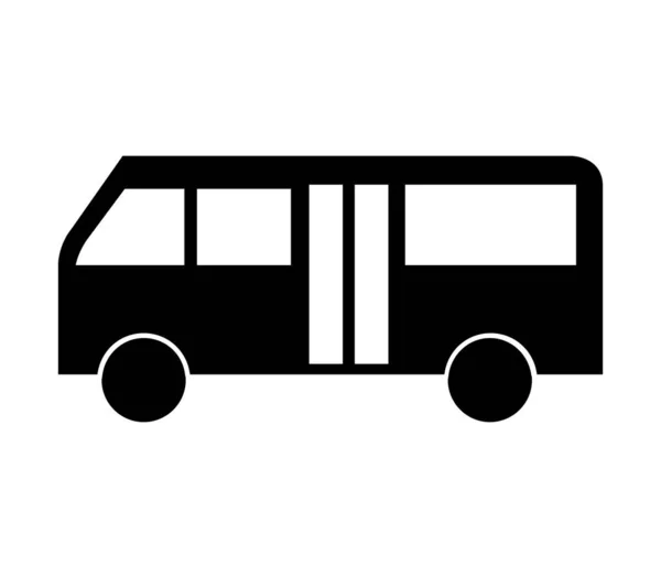 City Bus Icon Illustrated Vector White Background — Stock vektor