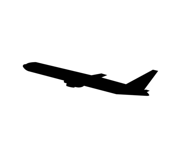 Ícone Avião Ilustrado Vetor Sobre Fundo Branco — Vetor de Stock