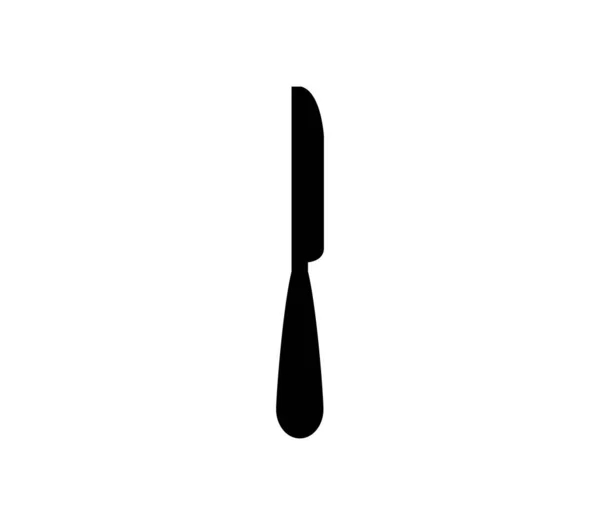Knife Flat Icon White Background Vector Illustration — Stock Vector