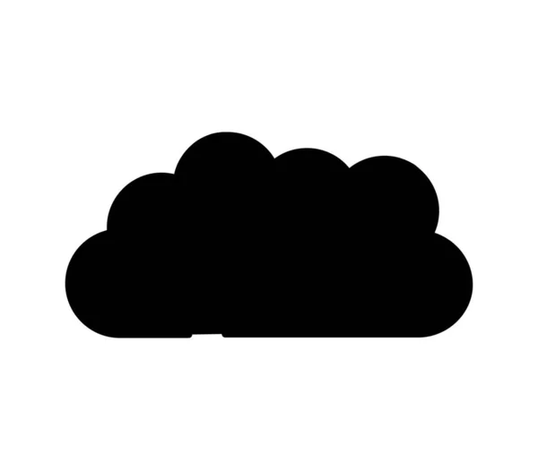 Cloud Icon Illustrated Vector White Background — Stock Vector