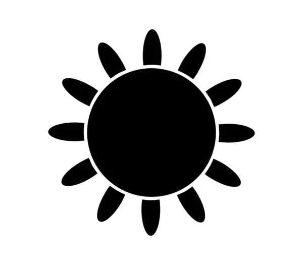 Icône Soleil Illustrée Vecteur Sur Fond Blanc — Image vectorielle