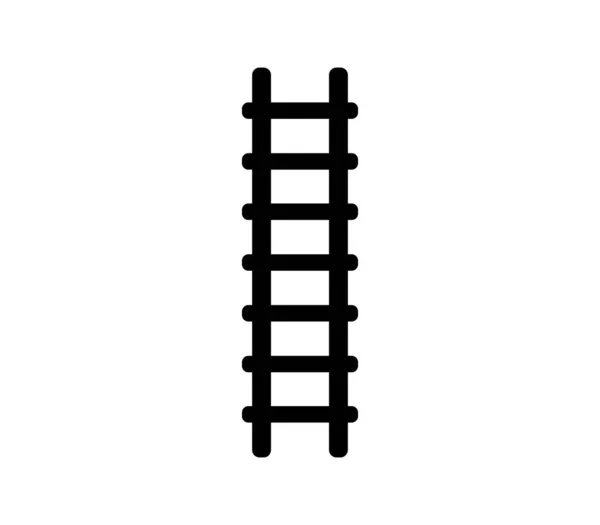 Ícone Escada Ilustrado Vetor Sobre Fundo Branco —  Vetores de Stock