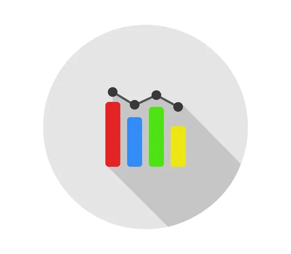 Analytická Ikona Bílém Pozadí — Stockový vektor