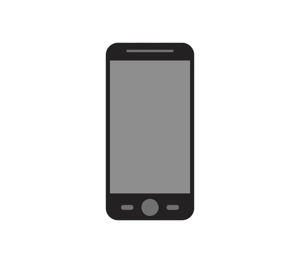 Smartphone Ikon Fehér Háttér — Stock Vector