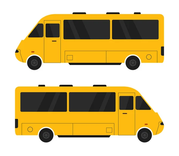 Schulbus Auf Weißem Hintergrund — Stockvektor