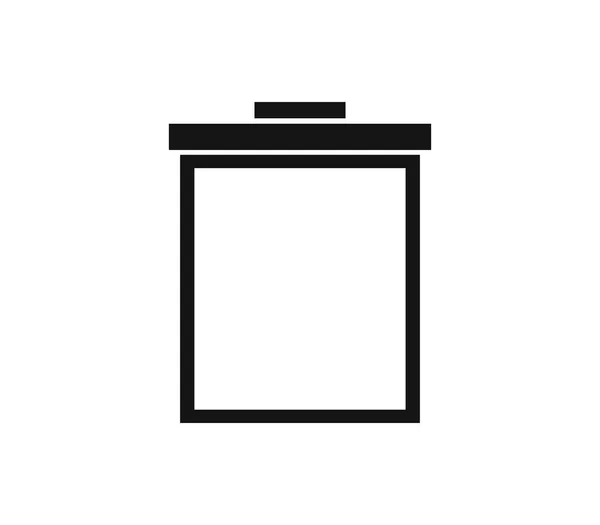 Trash Bin Icon White Background — Stock Vector