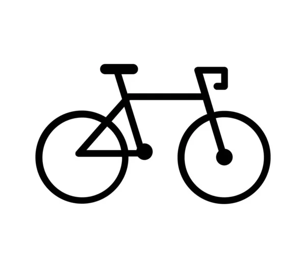 Icono Bicicleta Ilustrado Vector Sobre Fondo Blanco — Vector de stock