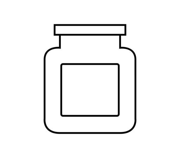 白色背景上的罐子图标 — 图库矢量图片