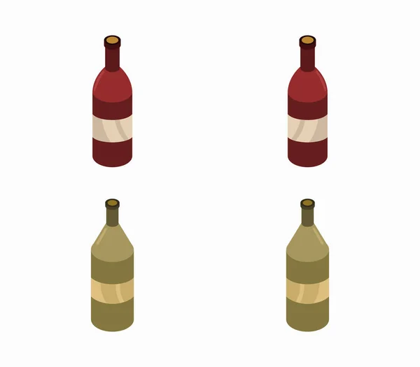 Illustrazione Vettoriale Della Bottiglia Vino — Vettoriale Stock