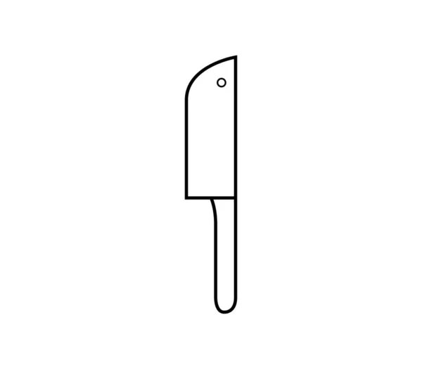 Значок Ножа Белом Фоне — стоковый вектор