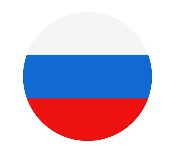 Russland Flagge Auf Weißem Hintergrund — Stockvektor