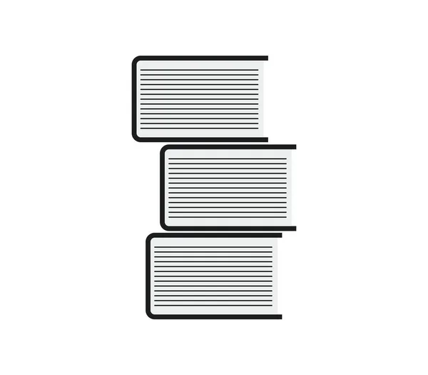 Иконка Книги Белом Фоне — стоковый вектор