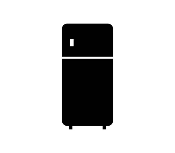 Icono Refrigerador Plano Fondo Blanco Ilustración Vectorial — Vector de stock