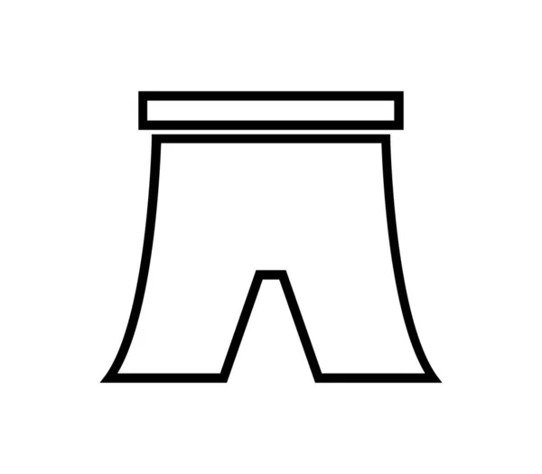 Swimwear Icon Illustrated White Background — Stock Vector