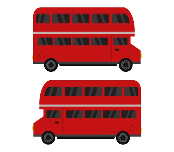 English Bus White Background — Stock Vector