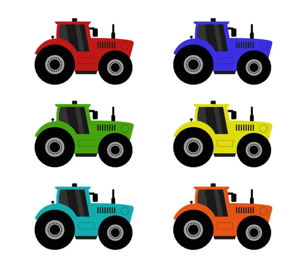 Tractor Illustration White Background — Stock Vector