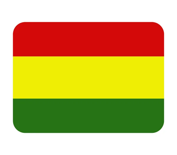 Bandera Bolivia Sobre Fondo Blanco — Archivo Imágenes Vectoriales