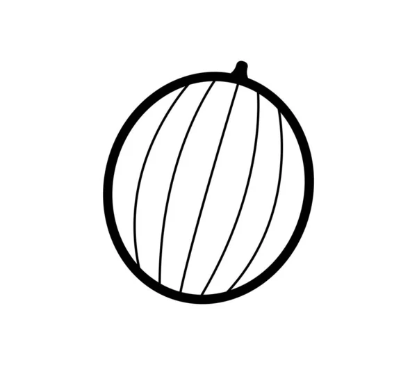 Ikona Melona Białym Tle — Wektor stockowy