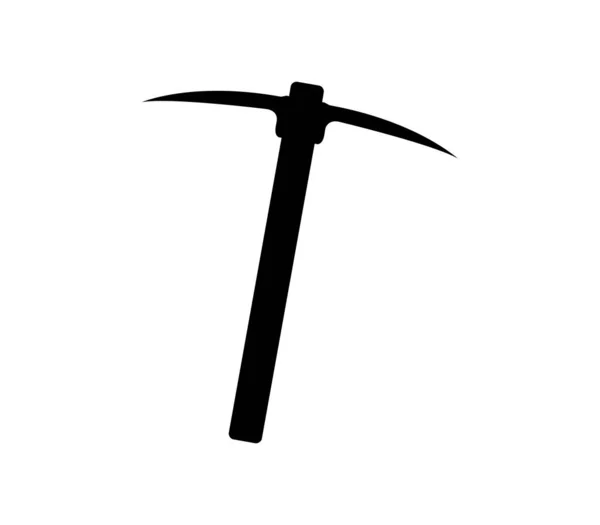 白い背景にベクトルで描かれたピック斧のアイコン — ストックベクタ