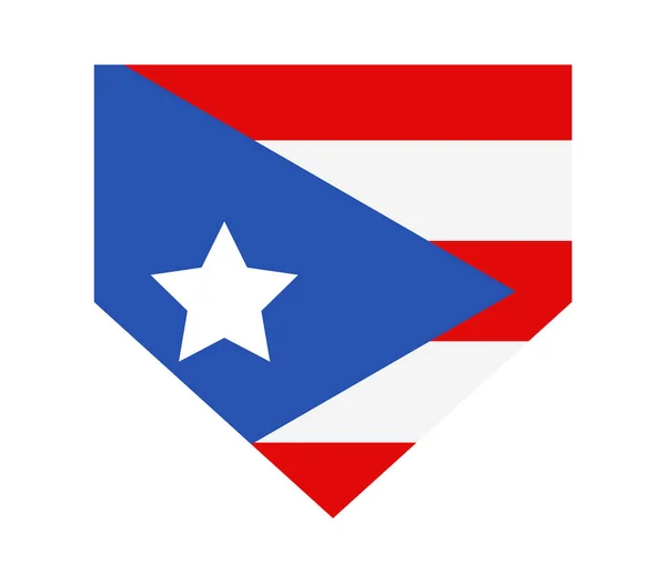 Puerto Rico Zászló Fehér Háttér — Stock Vector