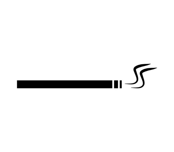 Ícone Cigarro Fundo Branco — Vetor de Stock